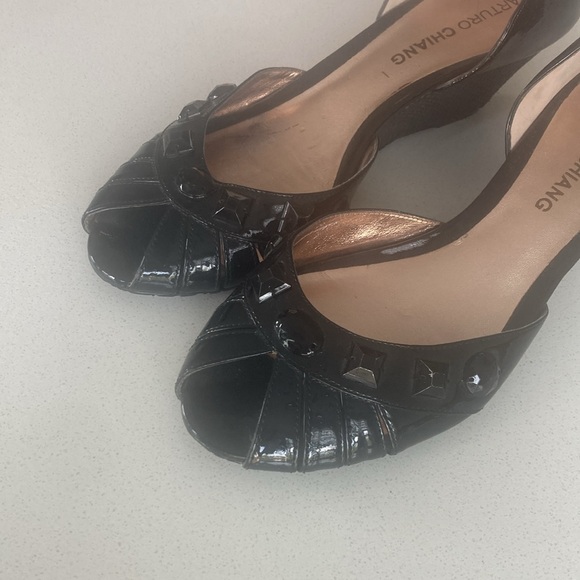Arturo Chiang Black Wedges - Size 7 - Picture 6 of 6